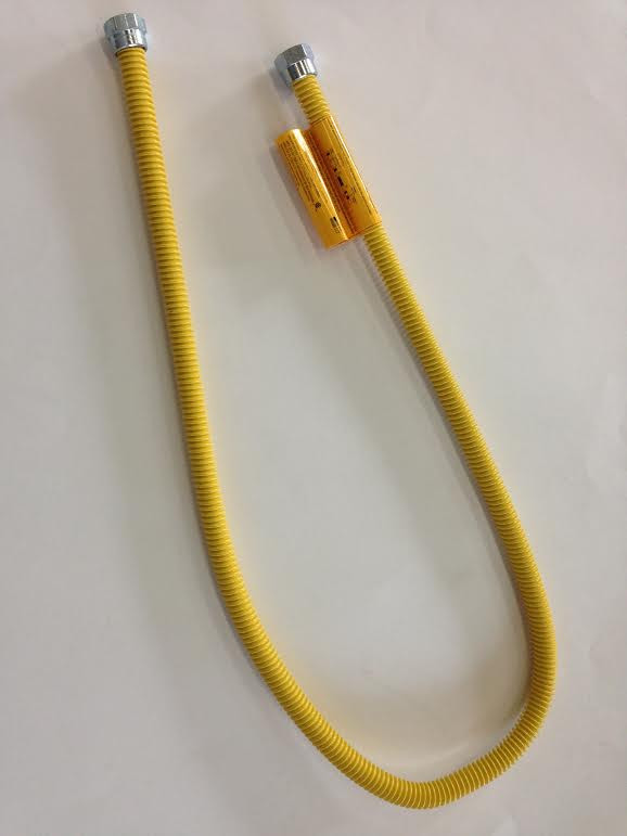 Four-ft 1/2-in Yellow Coated Stainless Steel Flex Hose