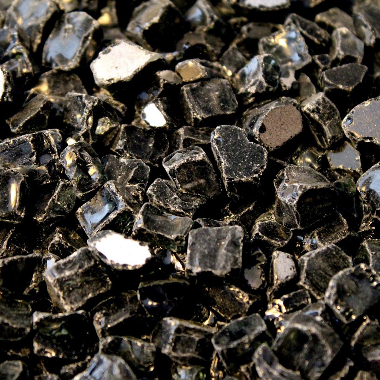 American Fireglass Black Reflective | 1/2-in Fire Glass | 1 lb American Fireglass Black Reflective | 1/2-in Fire Glass | 1 lb