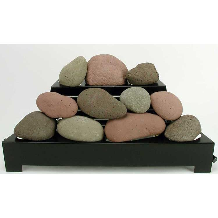 24" Alterna FireStones | Brown-Natural-Adobe | VF | Black Chassis | Variable Flame 24" Alterna FireStones | Brown-Natural-Adobe | VF | Black Chassis | Variable Flame