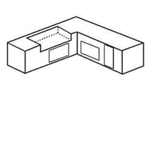 Made to Order Custom Unfinished L Shaped Outdoor Kitchen Island