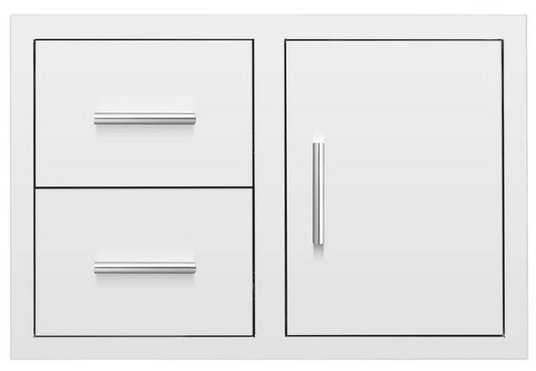 Summerset 33 inch Built-in 2 Drawer, 1 Door Combo Unit - DC2-33
