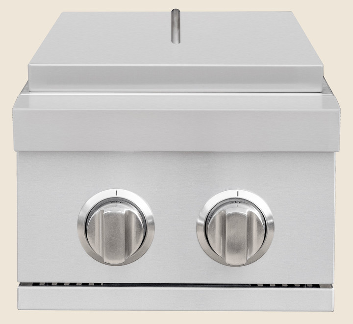 Cal Flame 30,000 BTU Drop-In Propane Gas Double Side Burner With Removable Hinged Lid - BBQ18953P