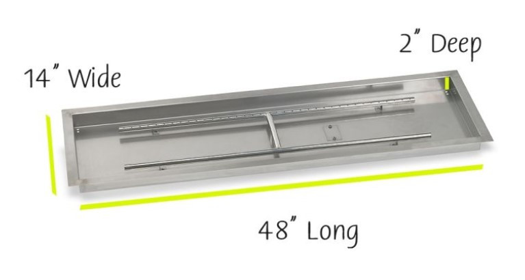 48" Stainless Steel | Drop in | Fire Pit Pan 48" Stainless Steel | Drop in | Fire Pit Pan