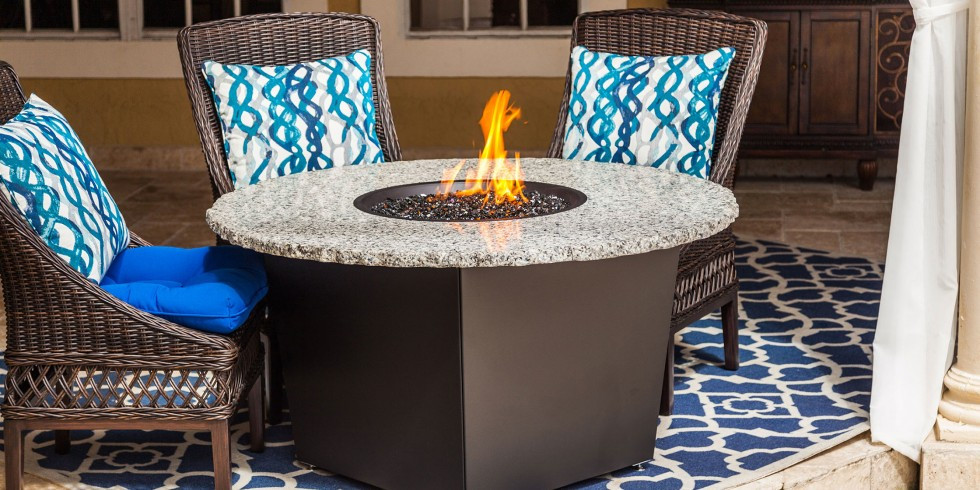 Riviera 48" Round Fire Pit Grilling Table