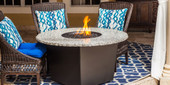 Riviera 48" Round Fire Pit Grilling Table