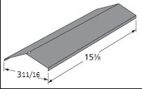 Stainless Heat Shield, Brinkmann, Charmglow with Dimensions - CHMBHP3 Stainless Heat Shield, Brinkmann, Charmglow with Dimensions - CHMBHP3