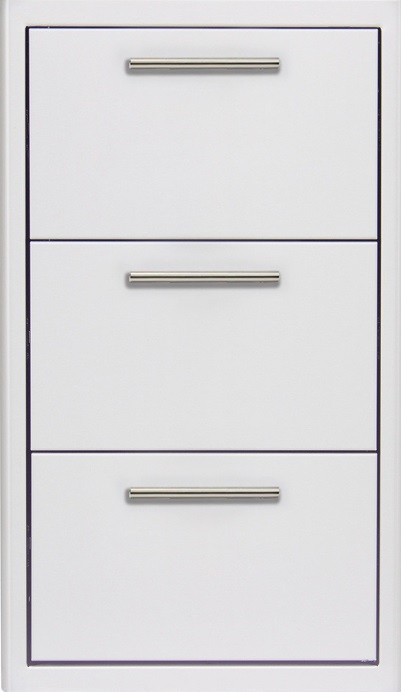 Blaze 16" Built-in Triple Access Drawer for Outdoor Kitchens - BLZ-DRW3-R-LT