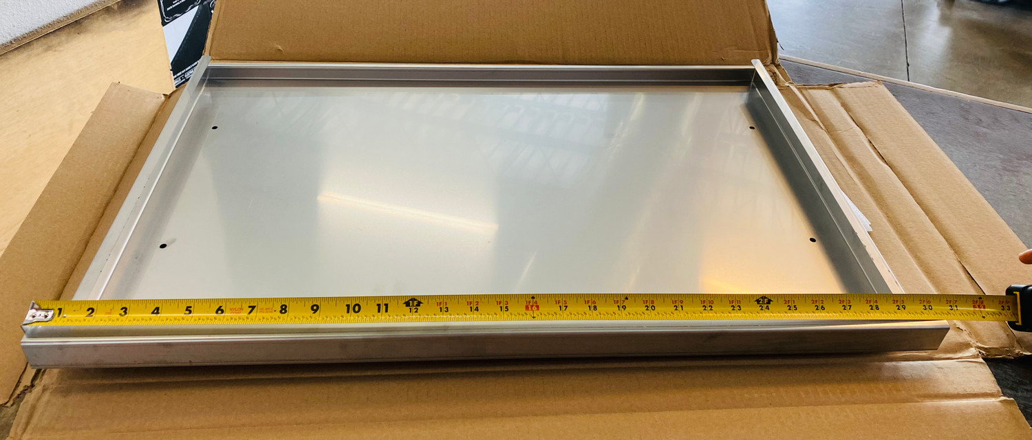 End to End with Handle of Drip Tray with Dimensions End to End with Handle of Drip Tray with Dimensions