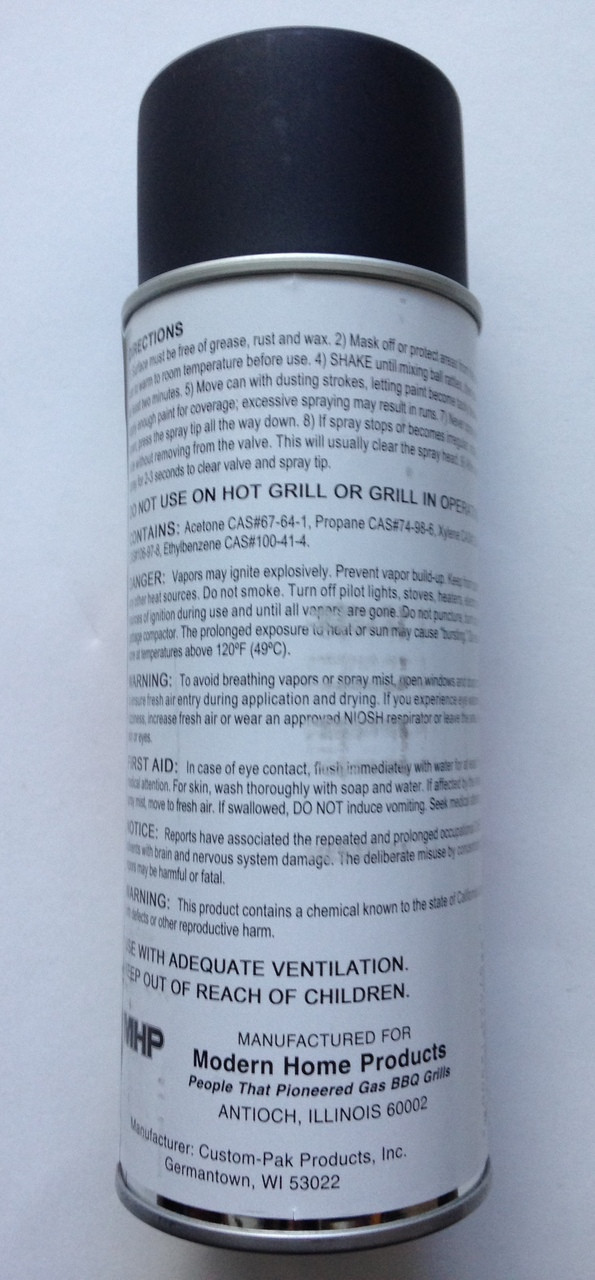 Black Hi Heat Aerosol Grill Paint - BF1 Black Hi Heat Aerosol Grill Paint - BF1