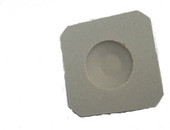 Fired ceramic briquettes view of other side