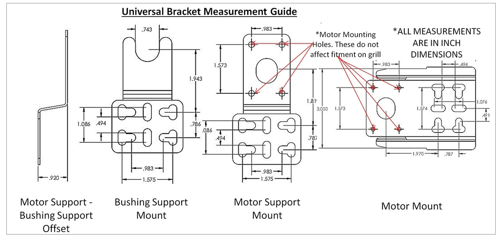Universal Complete Grill Rotisserie Kit - 45" x 1/2" w/ Electric Motor Universal Complete Grill Rotisserie Kit - 45" x 1/2" w/ Electric Motor