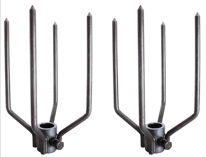Heavy Duty Stainless Steel 4 Prong Large Animal Fork Set (Fits 3/4