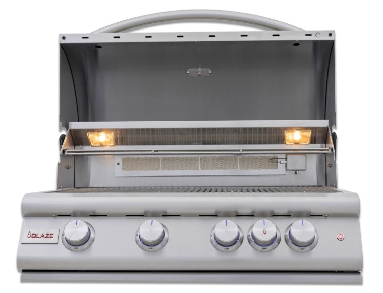 Blaze 32" Premium LTE+ Built-in Grill, Rear Burner and Lighting System - BLZ-4LTE3