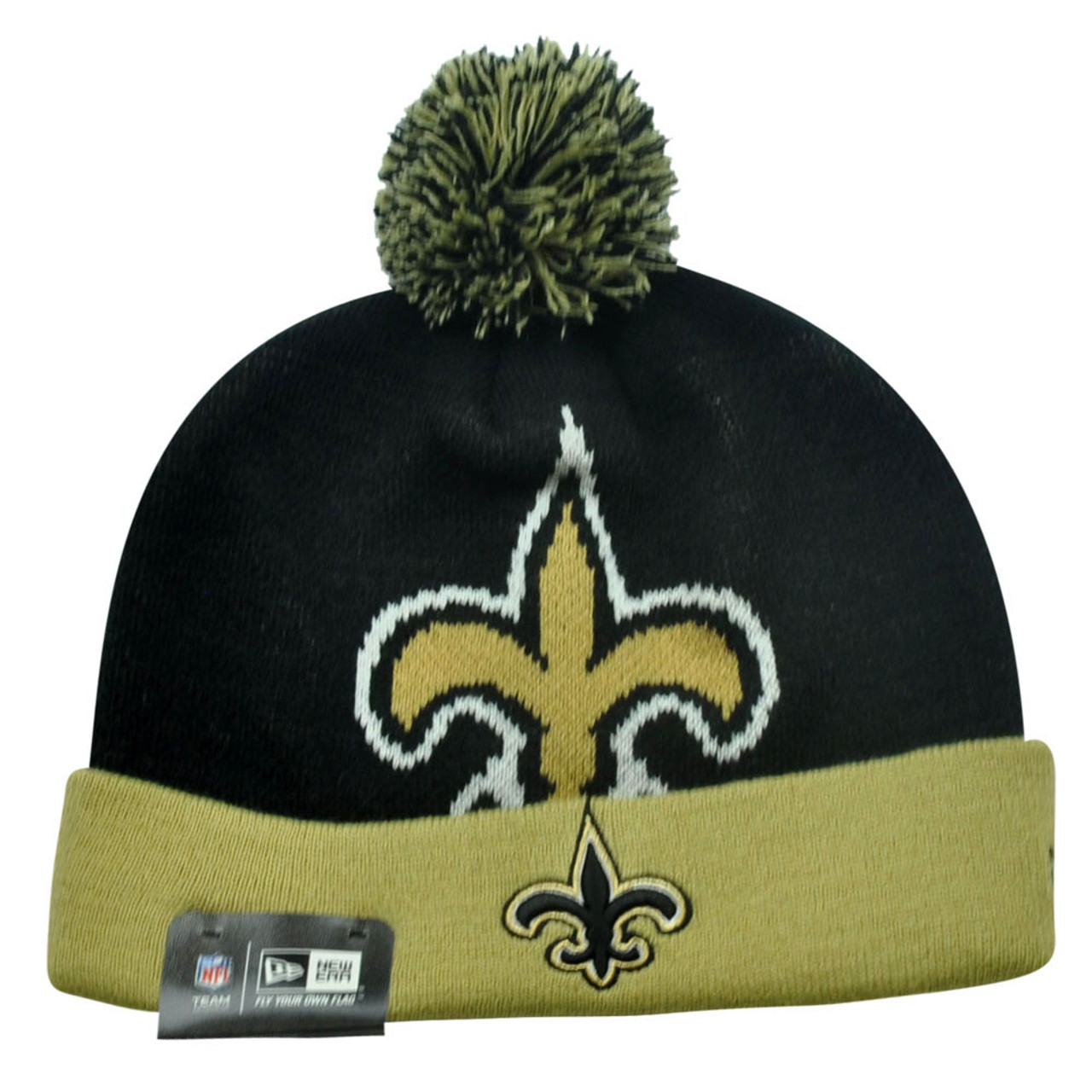Nfl New Era New Orleans Saints Woven Biggie 2 Cuffed Beanie Winter
