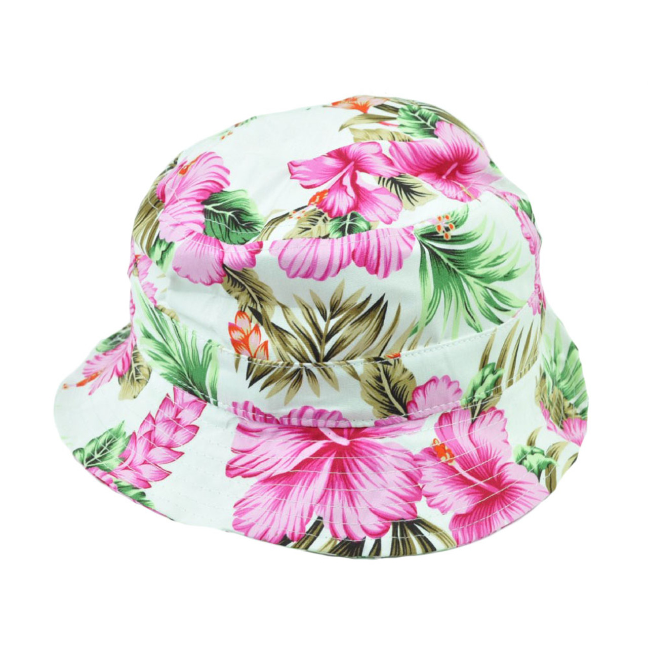 hawaiian floral bucket hat