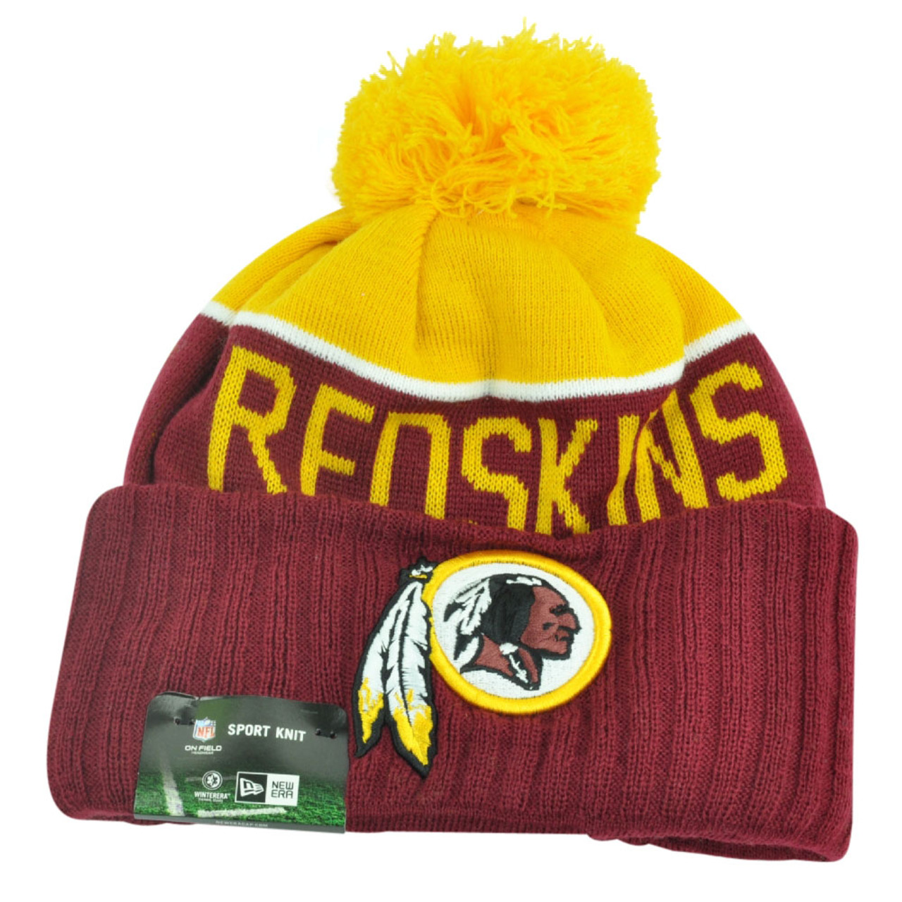 2018 Washington Redskins Era Knit Hat on Field Sideline Beanie One