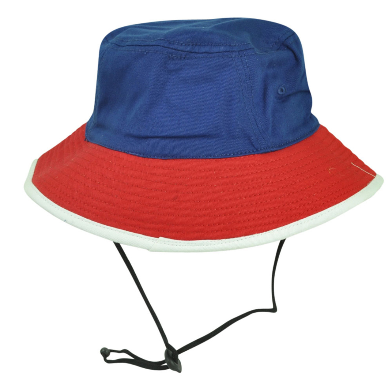 Blue Red Sun Bucket Crusher Fisherman Hat Blank Outdoors One Size 2 Tone  Outdoor - Cap Store Online.com