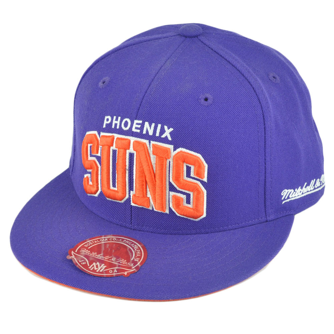 Nba Mitchell Ness Tq40 Phoenix Suns Arch Flat Bill Fitted Hat Cap Cap Store Online Com