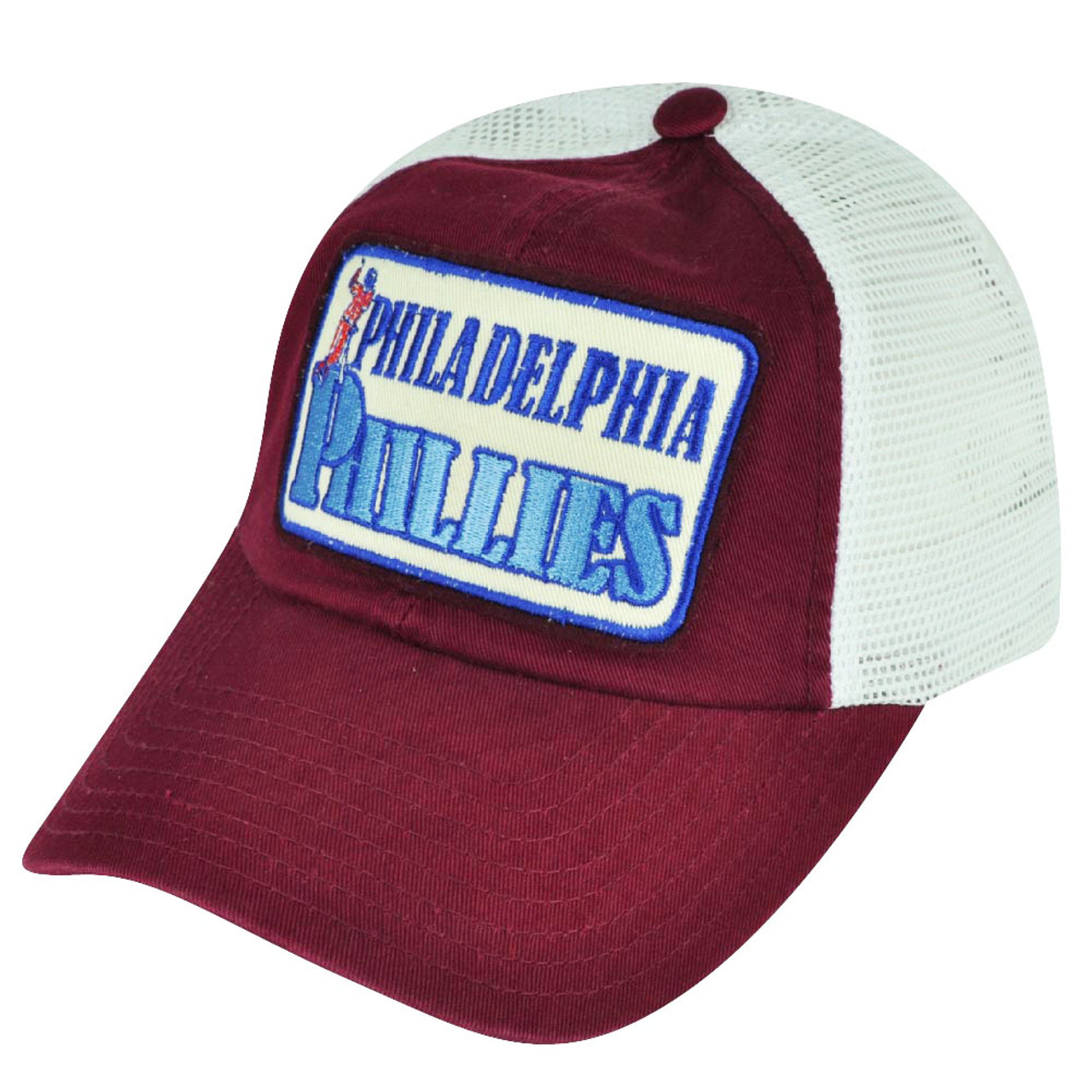 MLB American Needle Philadelphia Phillies Mesh Snapback Relaxed Hat Cap  Burgundy - Cap Store Online.com