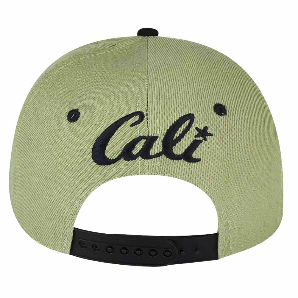 California Republic Cali Script Two Tone Khaki Snapback Black Flat Bill ...