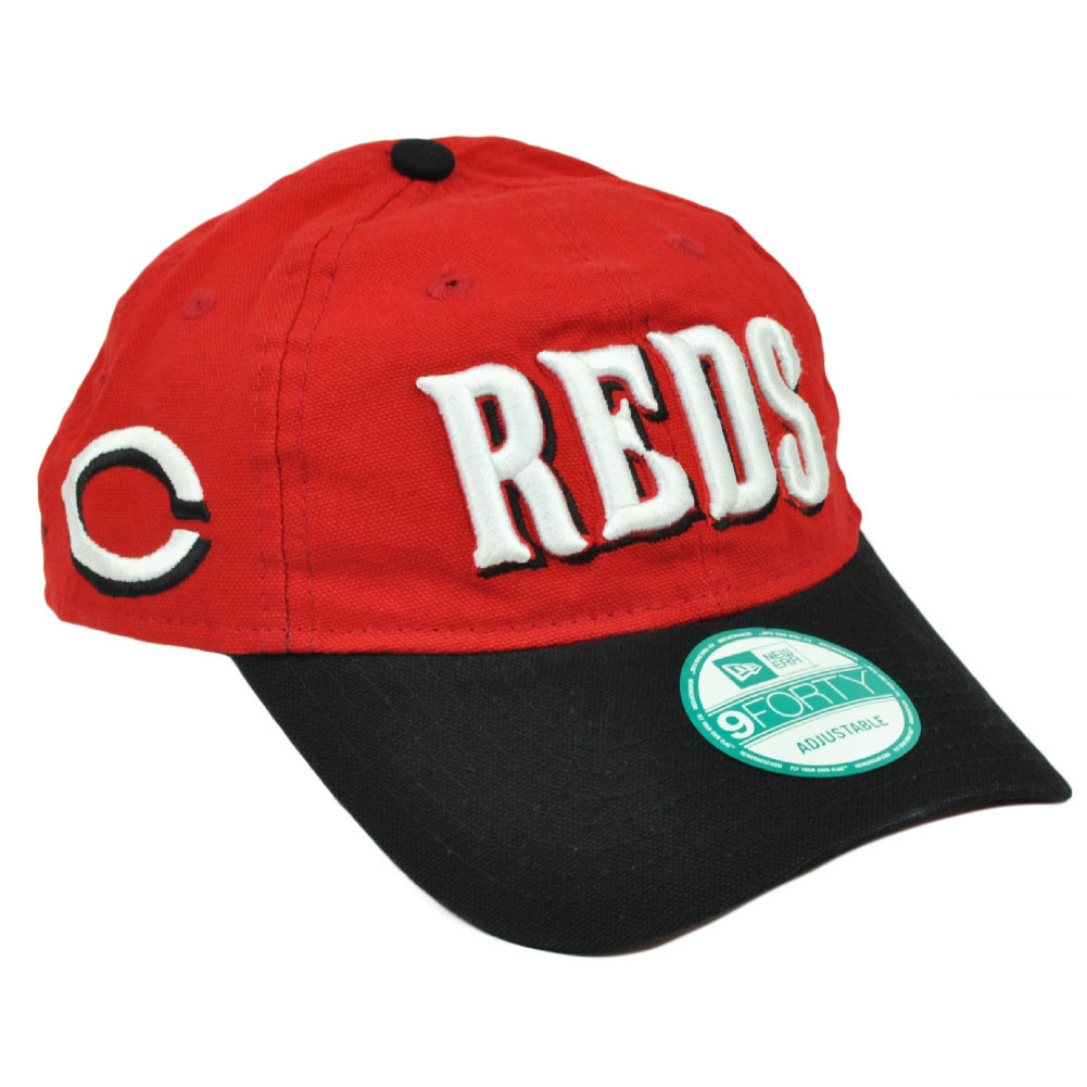 Mlb New Era 9forty 940 Team Canvas Clip Buckle Cincinnati Reds Hat Cap Red Blk Cap Store Online Com