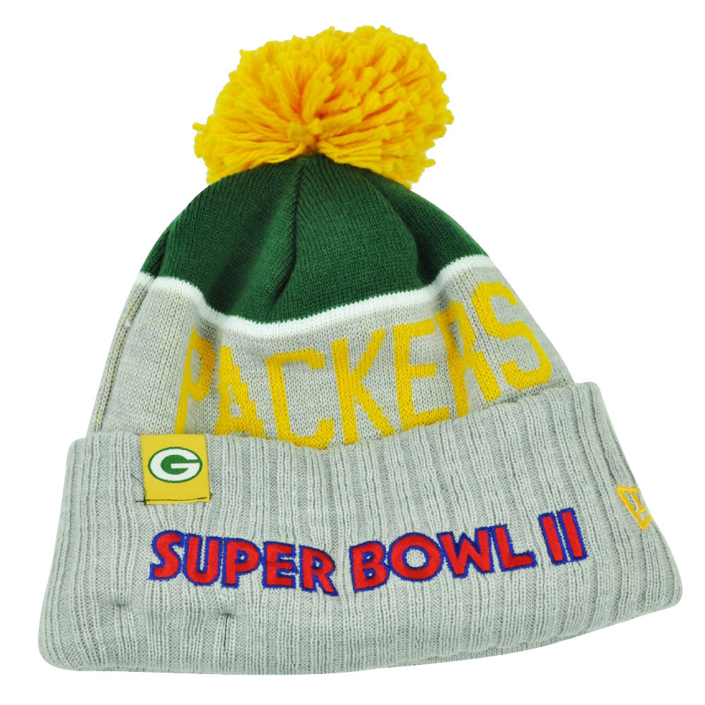 Nfl New Era Super Bowl Ii Sport Knit Green Bay Packers Knit Beanie Cuffed Hat Cap Store Online Com