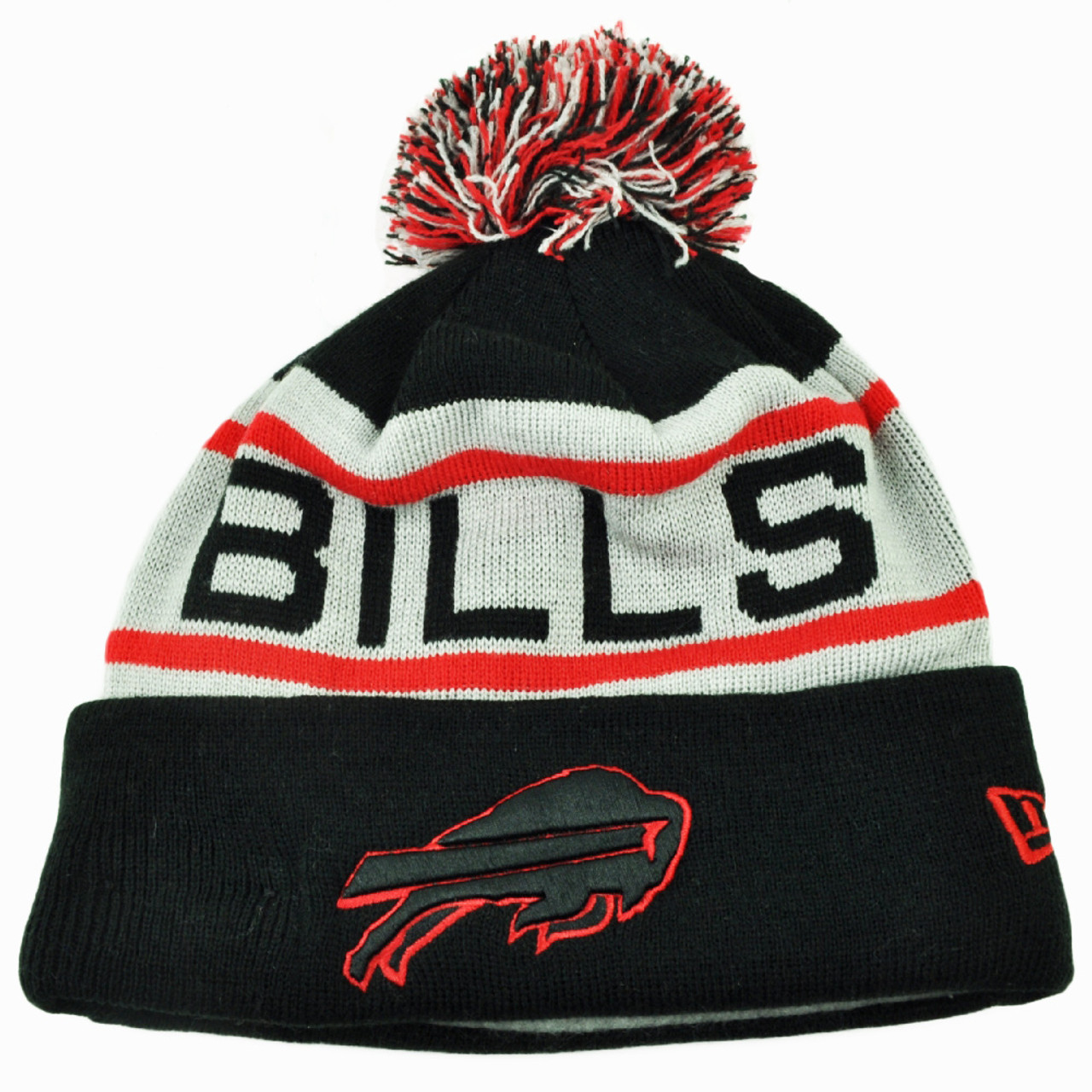 NFL New Era Buffalo Bills Biggest Fan Knit Beanie Pom Pom Cuffed