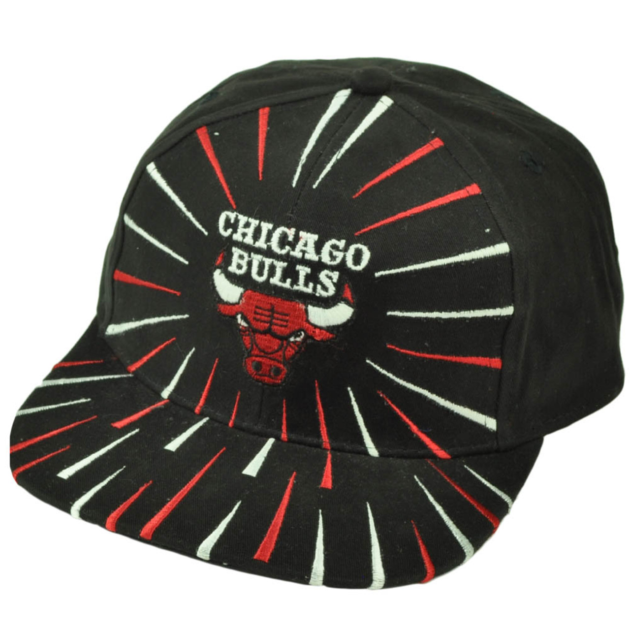 Chicago Bulls Dead Stock Vintage Snapback Hat Cap Old School Black