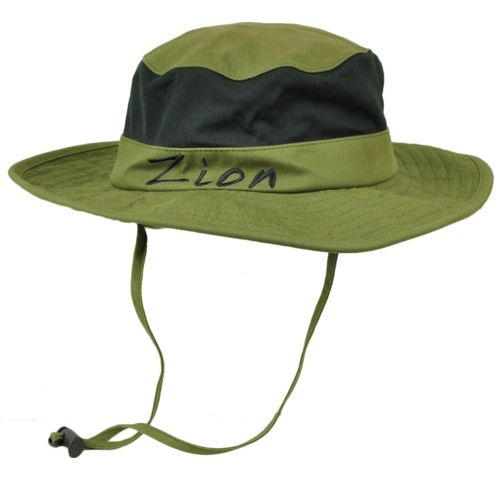 Zion National Park Utah Booney Sun Bucket Hat Chin Strap Mesh Band