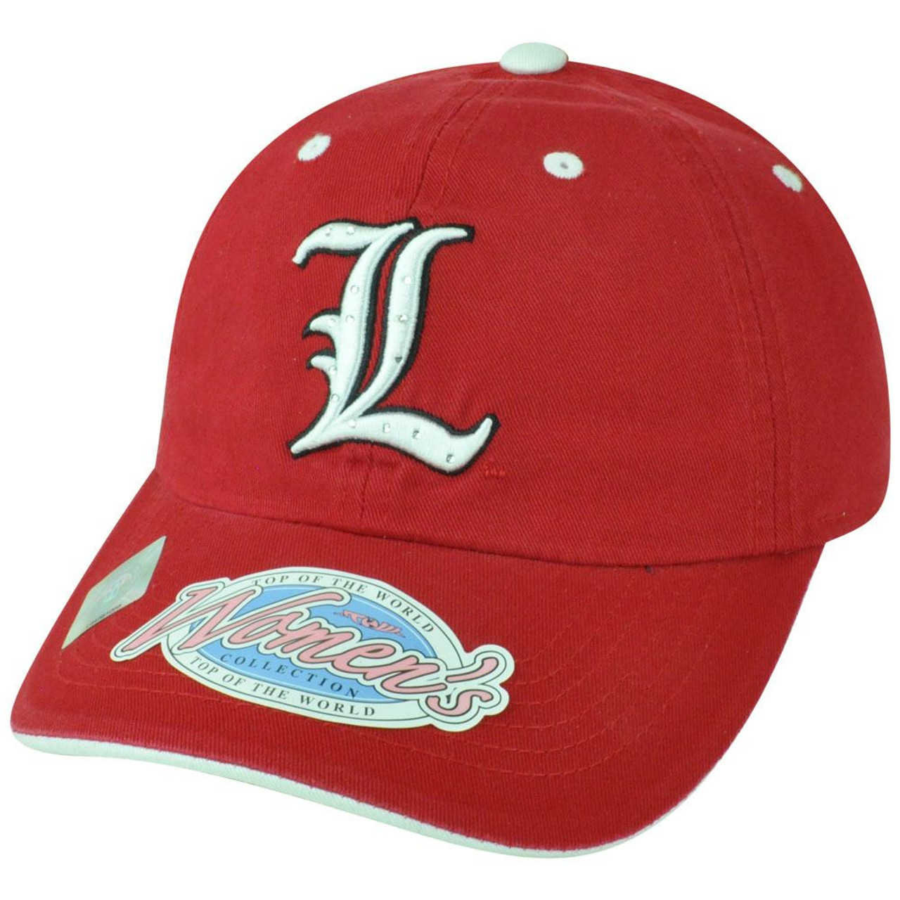 NCAA Louisville Cardinals Women Ladies Rhinestone Bedazzled Bling Red Hat  Cap - Cap Store Online.com