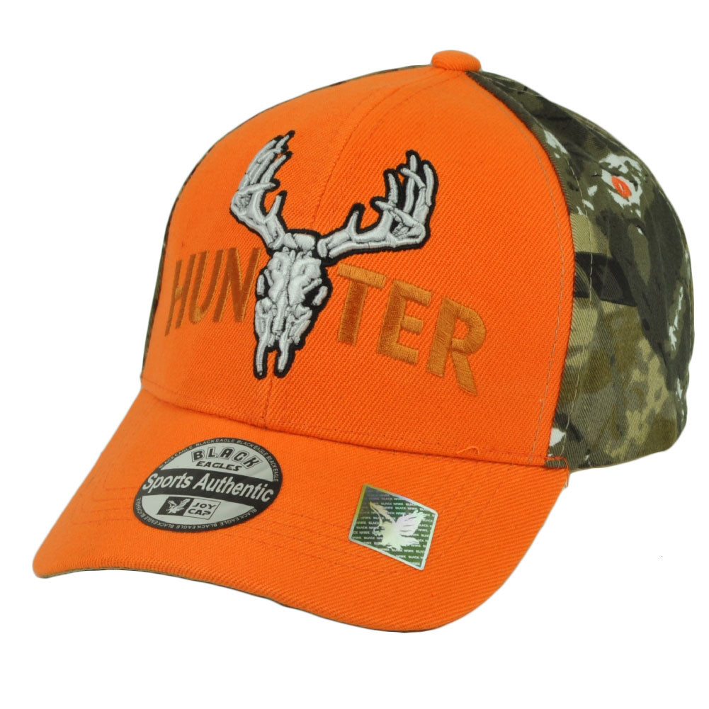 camo and orange hat