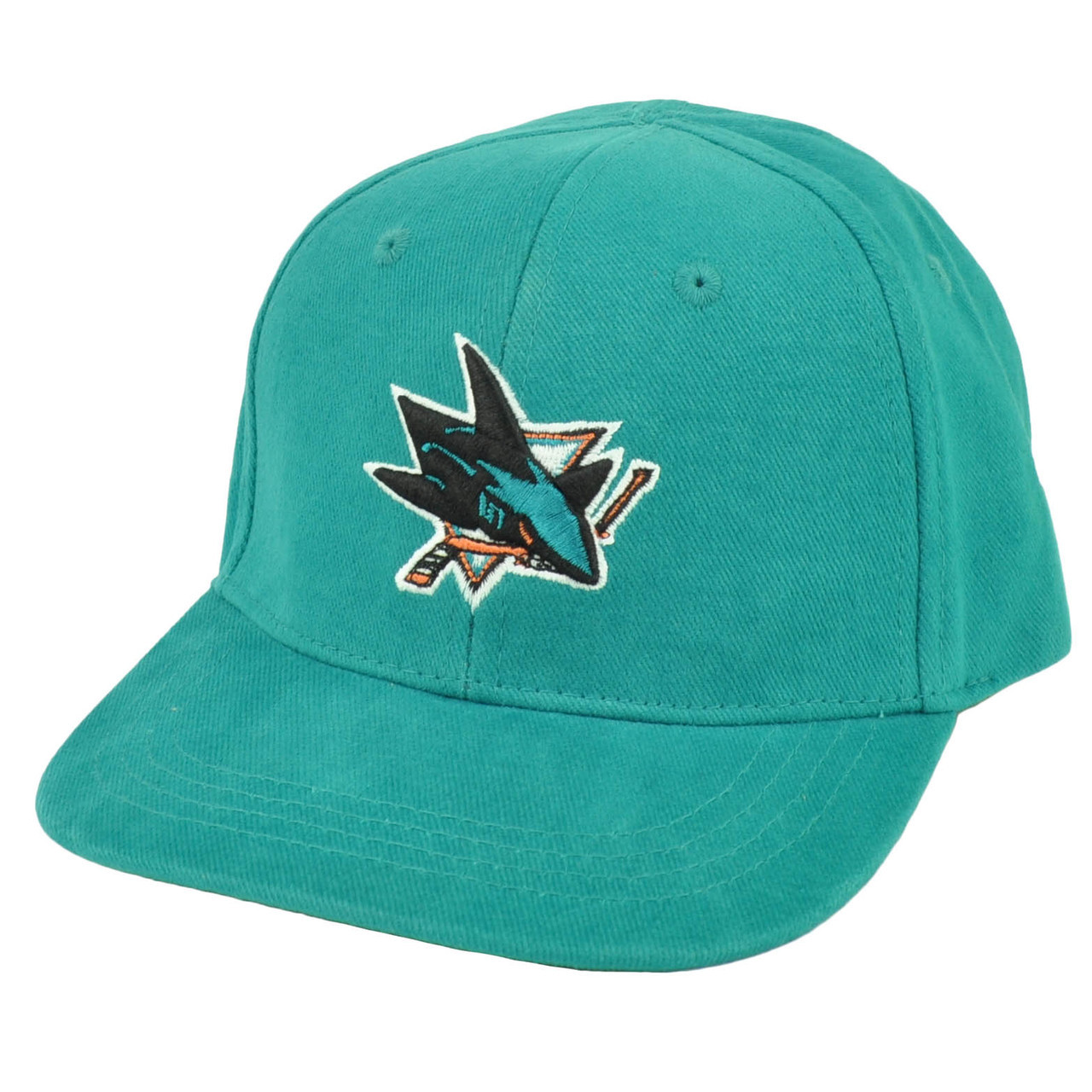 NHL San Jose Sharks SJ Adjustable Hat Cap Hockey Curved Bill Turquoise  Headgear - Cap Store Online.com