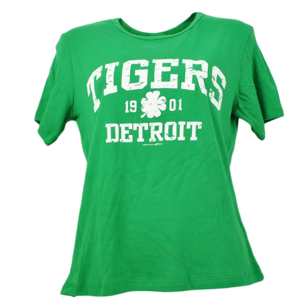 MLB Detroit Tigers Womens Green Tshirt Tee Distressed Short Sleeve 1901  Ladies - Cap Store Online.com