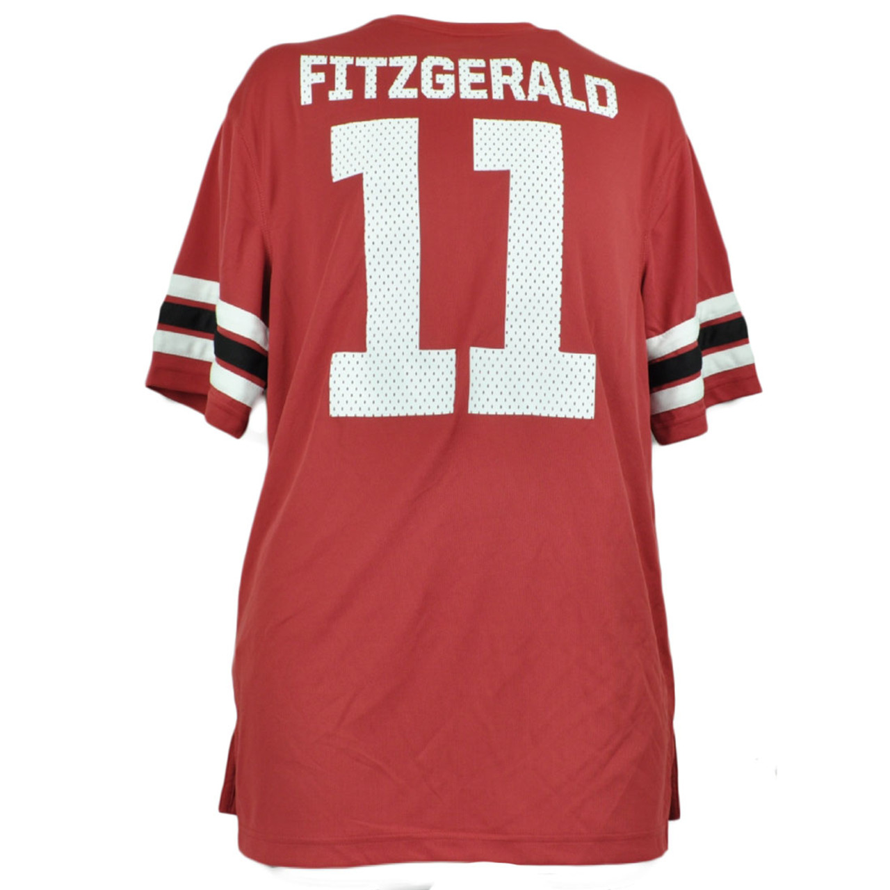 NFL Arizona Cardinals Larry Fitzgerald 11 Jersey Blitz Mens V Neck Red  Striped - Cap Store Online.com