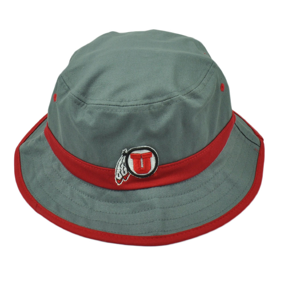 NCAA Zephyr Utah Utes Bucket Gray Red 