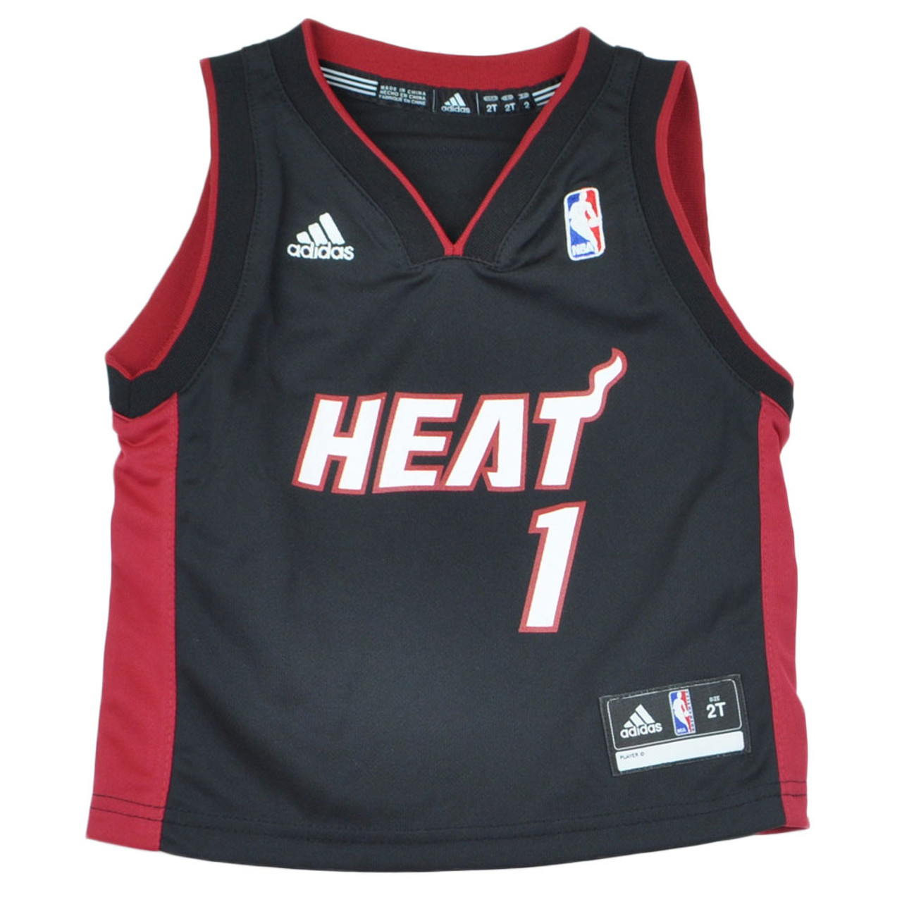 NBA Nike Miami Heat Basketball Chris Bosh #1 Black Replica Jersey