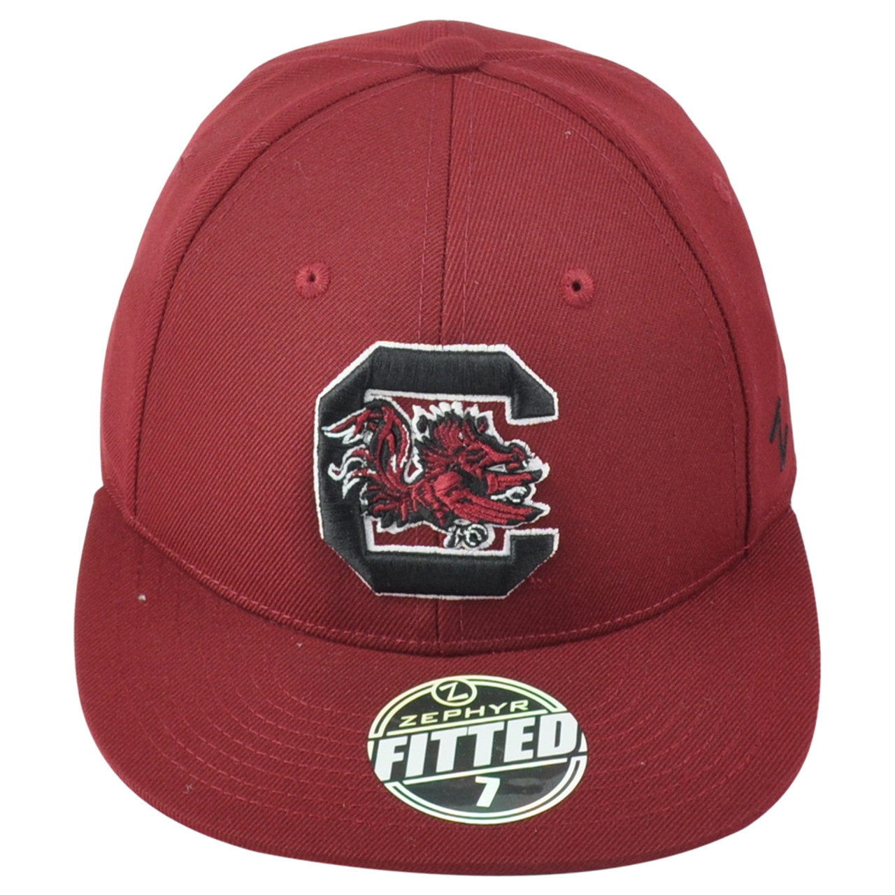 NCAA Zephyr South Carolina Gamecocks Flat Bill Adult Fitted Size