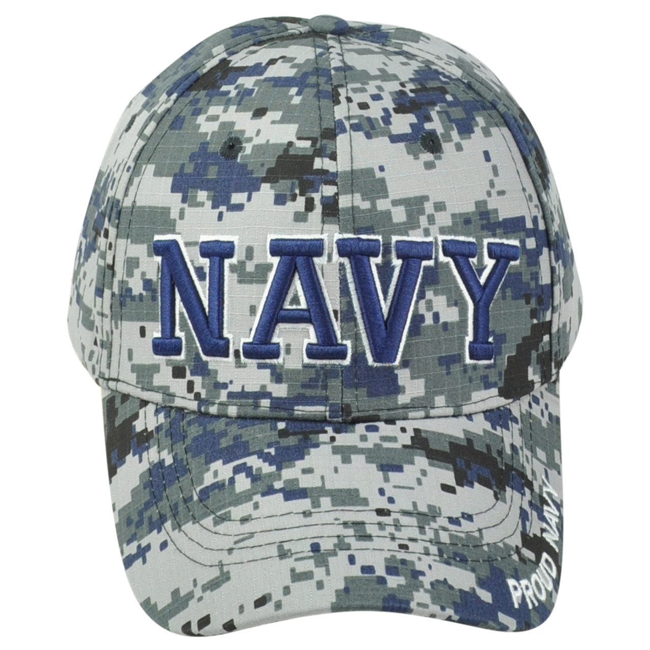 US United States Navy Proud Military Digital Camo Curved Bill Adult Men Hat  Cap - Cap Store Online.com