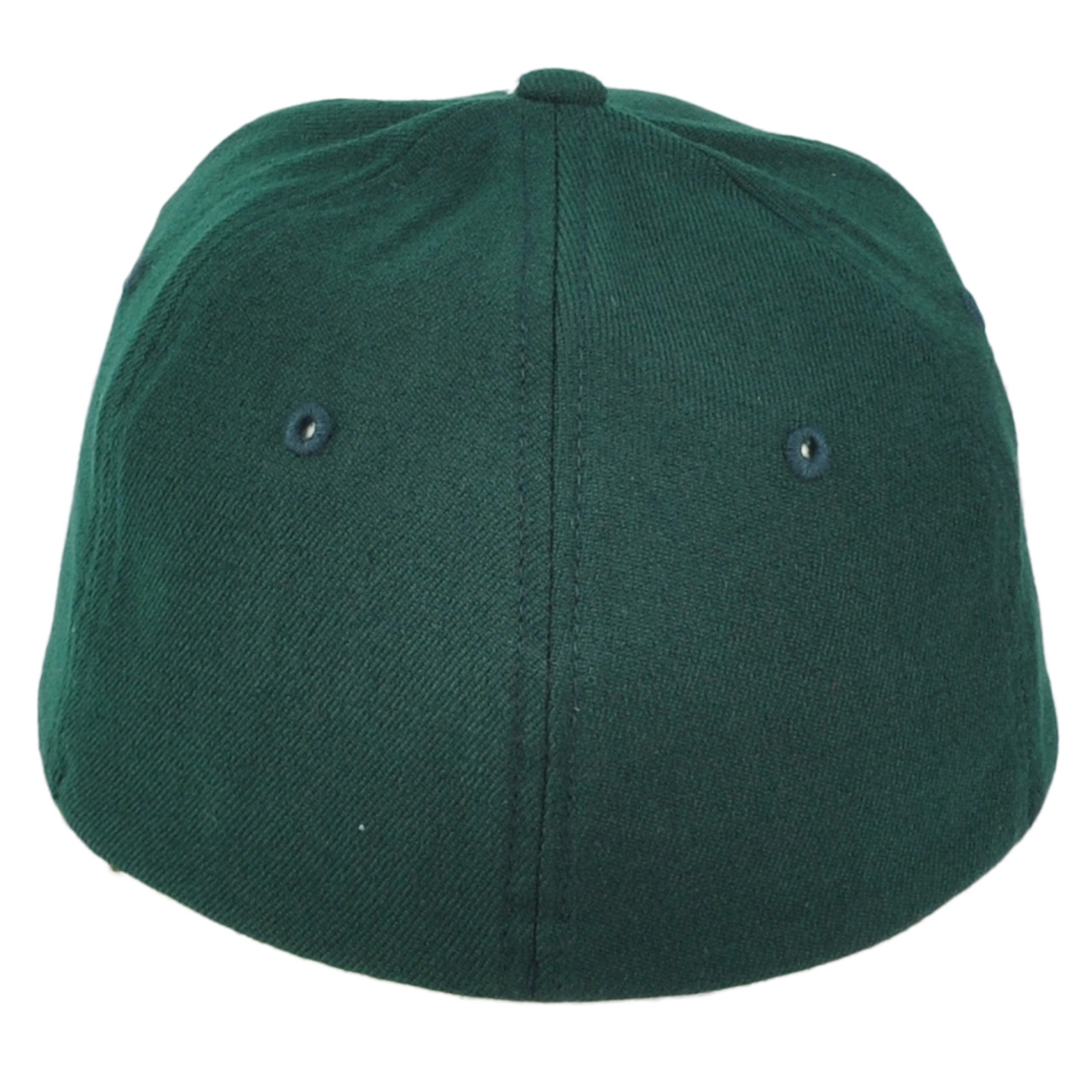Zephyr Dark Forest Green Flex Hat Medium/Large Bill Cap Flat Fit Stretch Blank Store - Cap