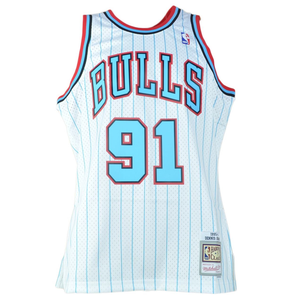 Women's Mitchell & Ness Dennis Rodman Black Chicago Bulls Hardwood Classics Swingman Jersey Size: Large