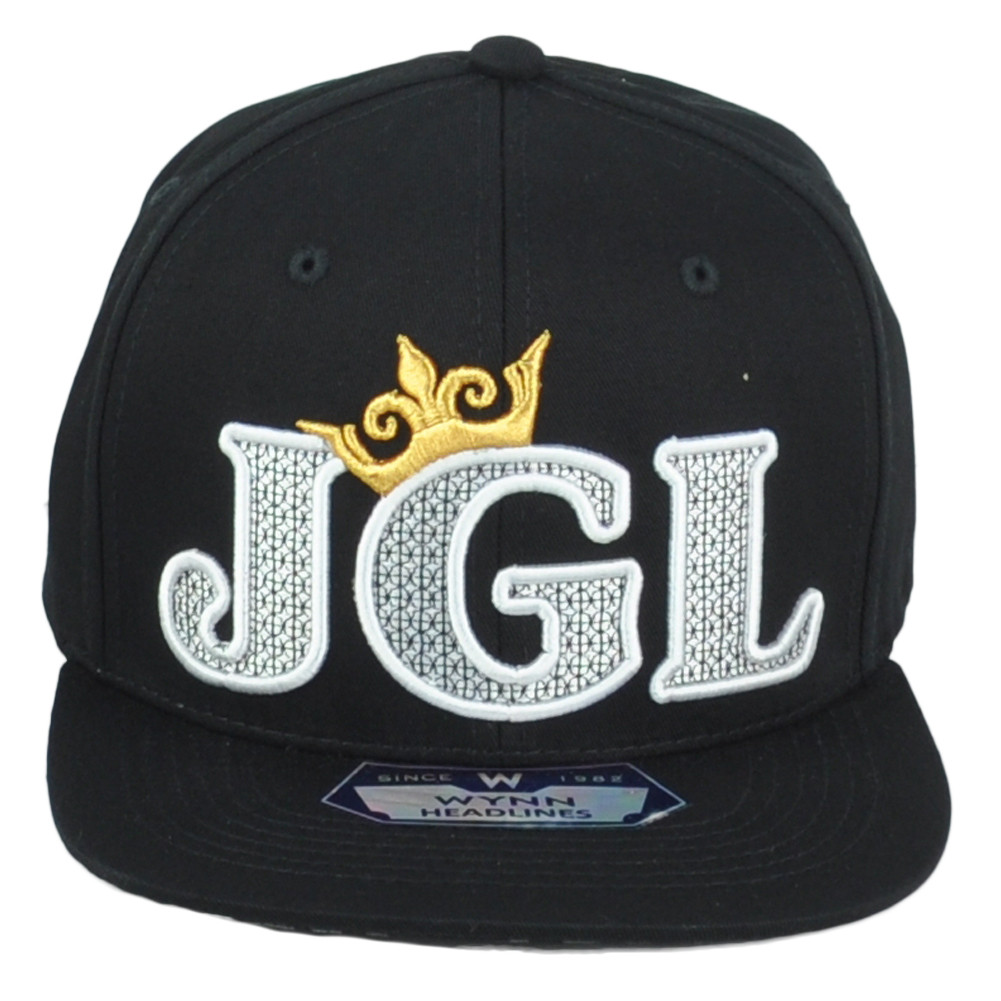 JGL Black Embroidered Trucker Hat – Flat Bill Snapback, Adjustable, Chapo Guzman Style