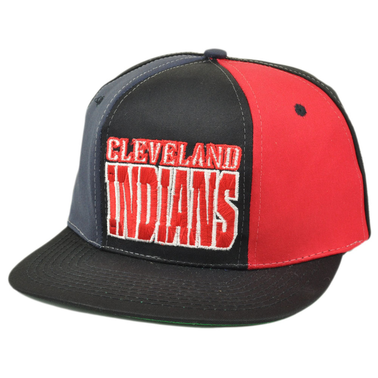 MLB Cleveland Indians Snapback Flat Bill Old School Vintage Hat