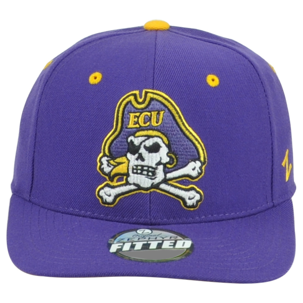 NCAA Zephyr East Carolina Pirates ECU Purple Curved Bill Fitted
