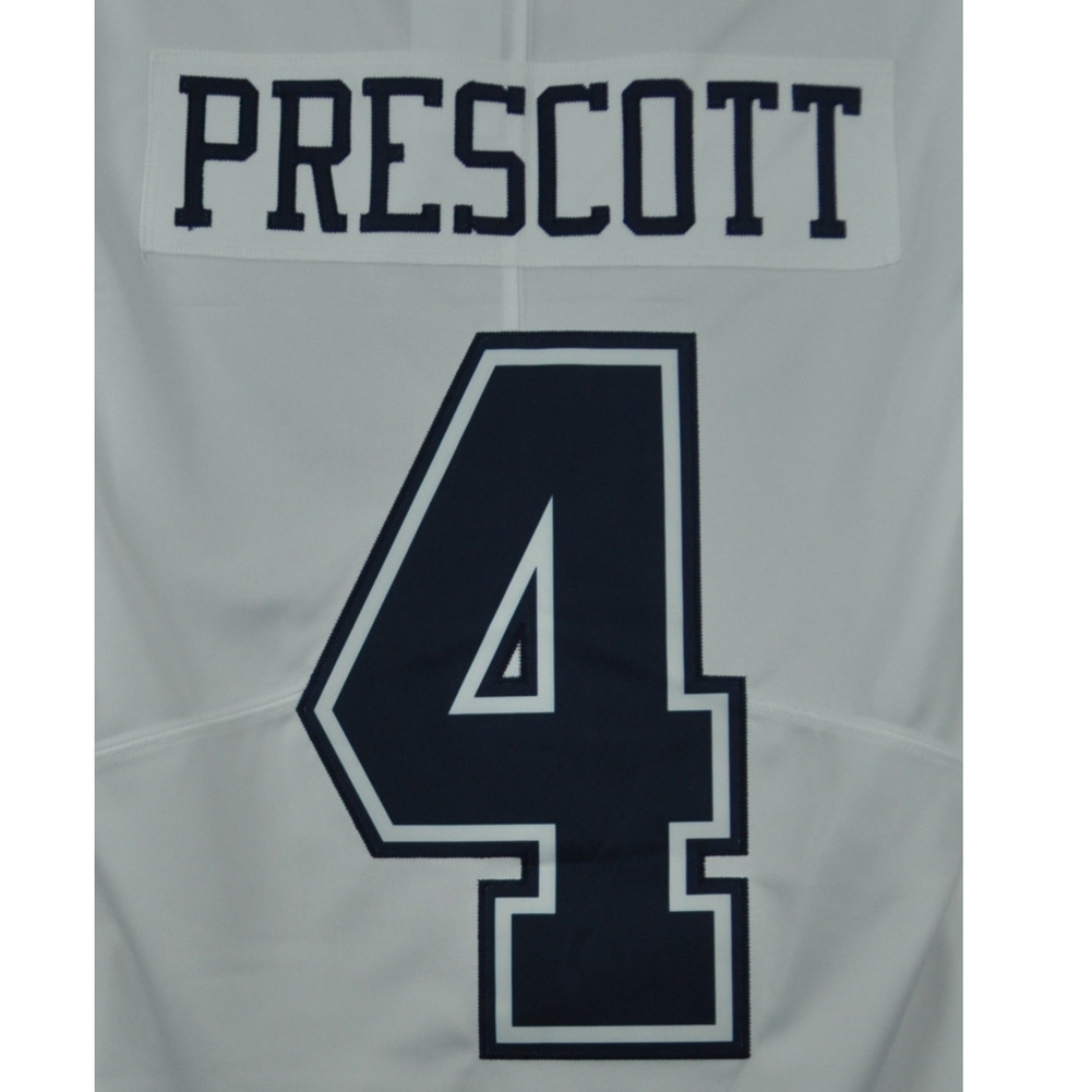 NFL Dallas Cowboys Dak Prescott #4 Nike On Field Dri-Fit White
