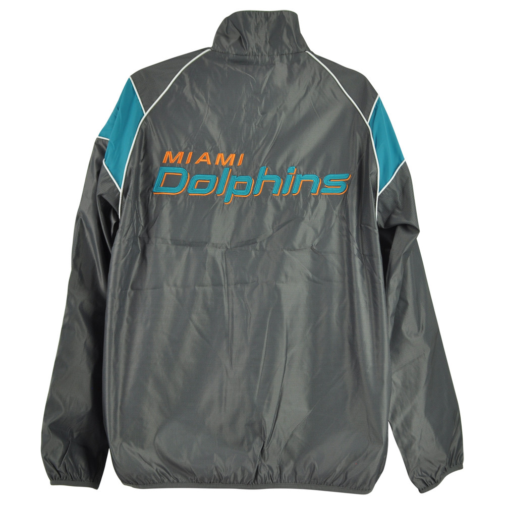 NFL Miami Dolphins Football Adults Man Quarter Windbreaker Sweater