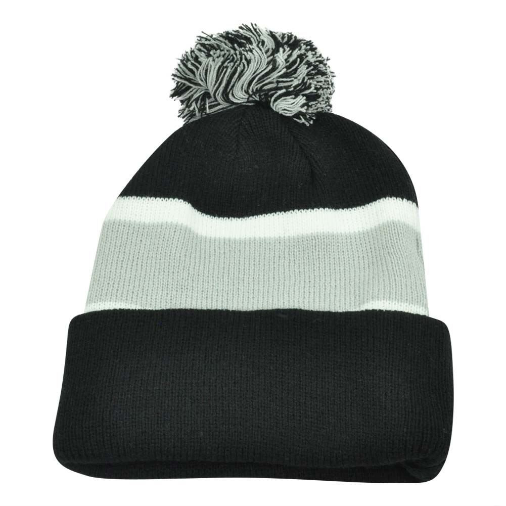 Plain Blank Striped Cuffed Black Grey 