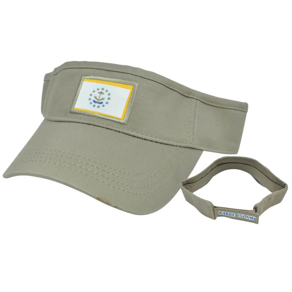 Rhode Island RI State Flag Top of the World Hope Anchor Sun Visor ...