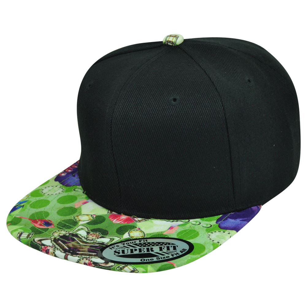 Black Snapback Hat Cap 