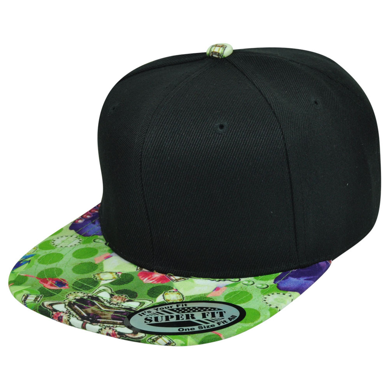 Flat Brim Trucker Snapback Hat- Wings Like Eagles Design