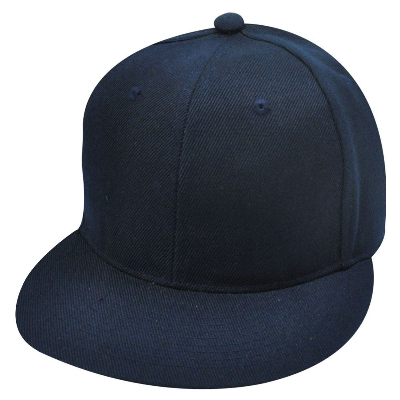 blank navy blue fitted hats